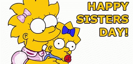 Simpsons Happy Sisters Day GIF - Simpsons Happy Sisters Day Sisters Day GIFs