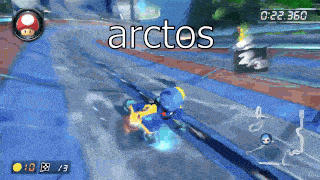 a screenshot of a video game with the word arctos on it