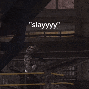 the word slayyyy that is on a light bulb