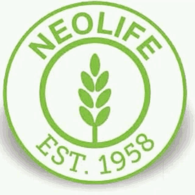 the neolife logo is a green circle with a wheat ear in the center .