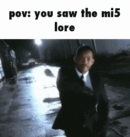 a man in a suit and tie is pointing a gun at the camera while saying " you saw the mi5 lore "