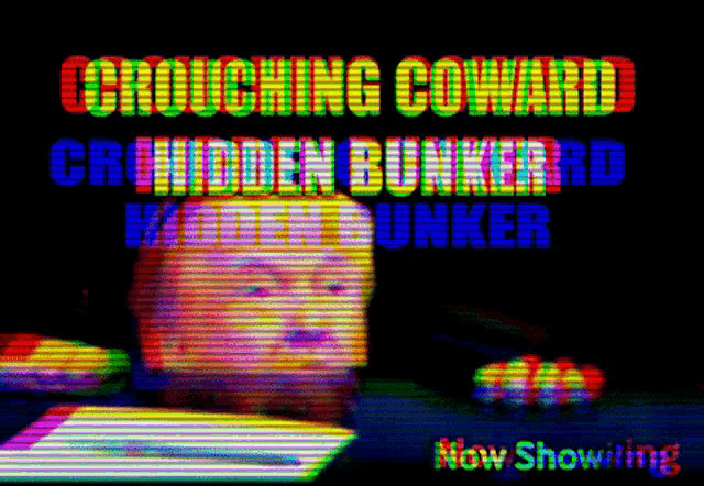a colorful advertisement for crowding coward hidden bunker rd madden bunker