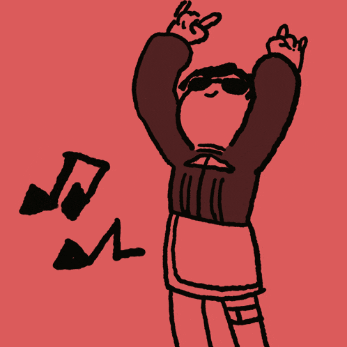 a drawing of a person wearing sunglasses and an umbrella sweater