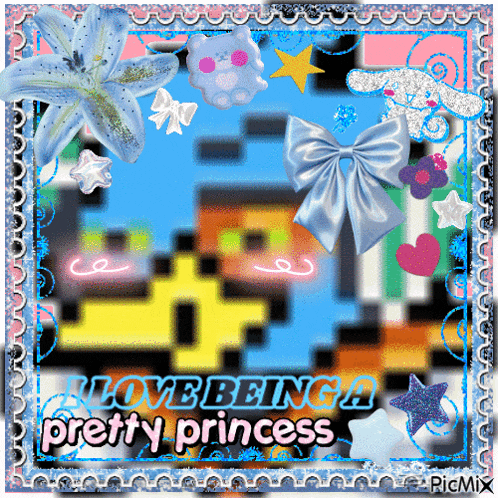 a picture that says lovebeing pretty princess on it