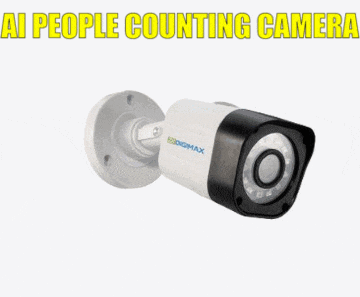 a white and black camera with the words " ai people counting camera " below it