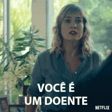 a netflix ad shows a woman talking to someone
