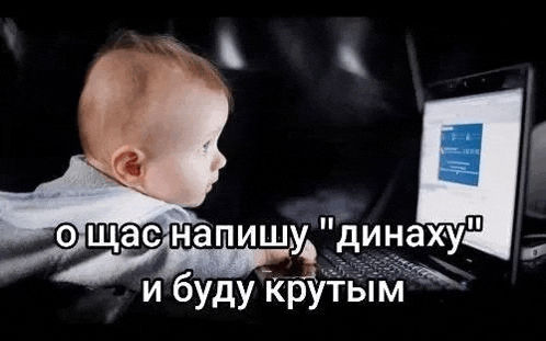a baby is sitting in front of a laptop computer in a car .