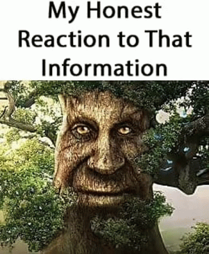 Tree My Reaction To That Information GIF - Tree My Reaction To That Information My Reaction To That Information Meme GIFs