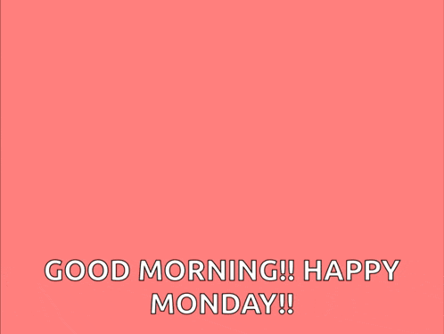 a cartoon of a cup of coffee with eyes and the words " good morning happy monday "