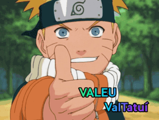 a cartoon character giving a thumbs up with the name valeu on the bottom right