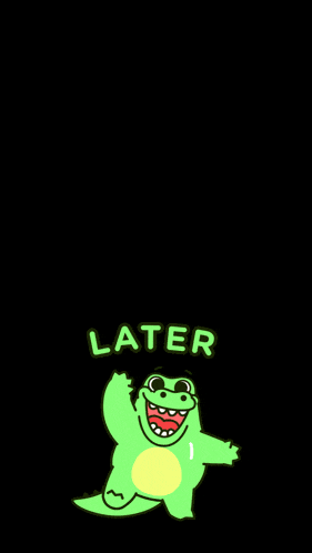 a poster that says hello welcome later with a frog