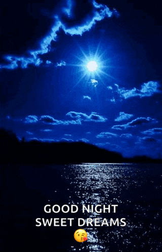 a picture of a night sky with the words good night sweet dreams below it