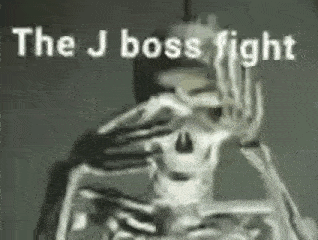 a black and white photo of a skeleton giving the middle finger .
