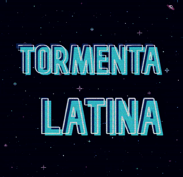 tormenta latina is displayed on a dark background