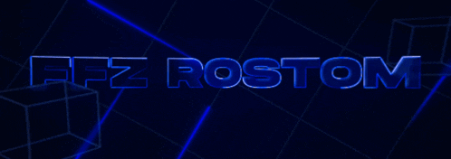 a dark blue background with the words sfz rostom