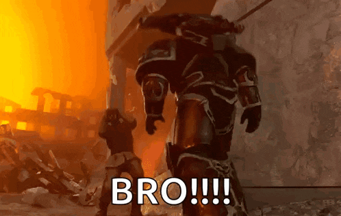 a video game character is standing in front of a building with a fire in the background .