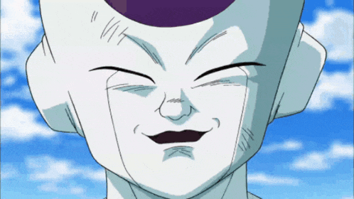 a close up of a cartoon character 's face with a smile on it