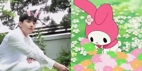 Jungkook Sanrio Bunkoo GIF - Jungkook Sanrio Bunkoo Jungkook Bunny GIFs