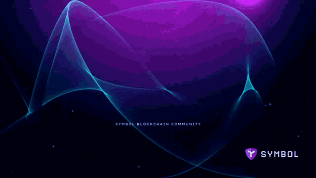 a symbol logo with a purple background