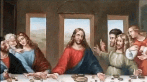 Jesus Wink GIF - Jesus Wink Last Supper GIFs