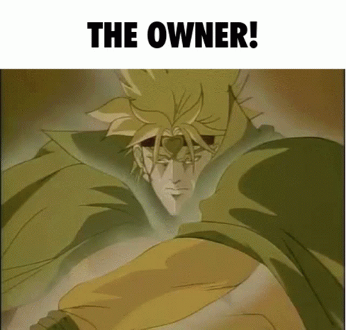 The Owner GIF - The Owner Dio Jojo GIFs
