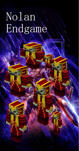 a poster that says no lan endgame with a picture of iron man