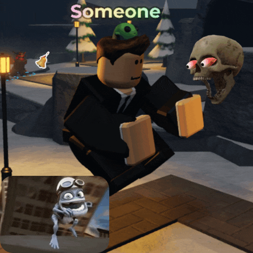 a cartoon character with the word someone written on the top