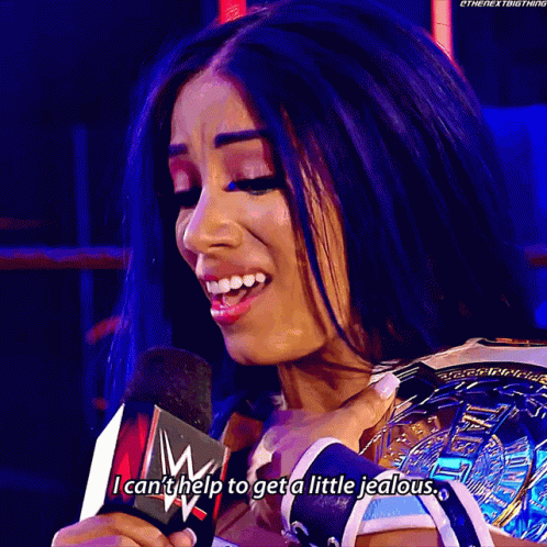 Sasha Banks I Cant Help To Get A Little Jealous GIF - Sasha Banks I Cant Help To Get A Little Jealous Womens Tag Team Champions GIFs