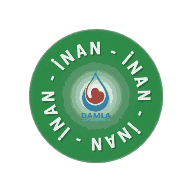 a green circle with the words inan nan damla on it