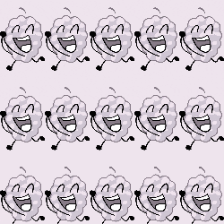 a seamless pattern of cartoon characters with arms and legs laughing on a pink background