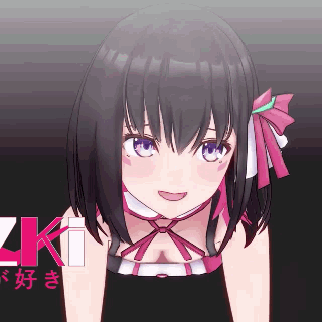 a drawing of a girl with the letter k on the bottom right