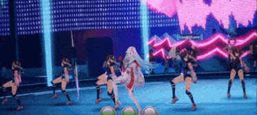 a screenshot of a video game shows a girl in a red dress