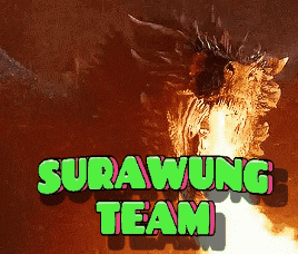 a picture of a dragon with the words surawung team on the bottom