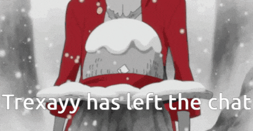 trexayy has left the chat written on a cartoon
