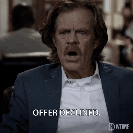 Offer Declined Declined GIF - Offer Declined Declined Rejected GIFs
