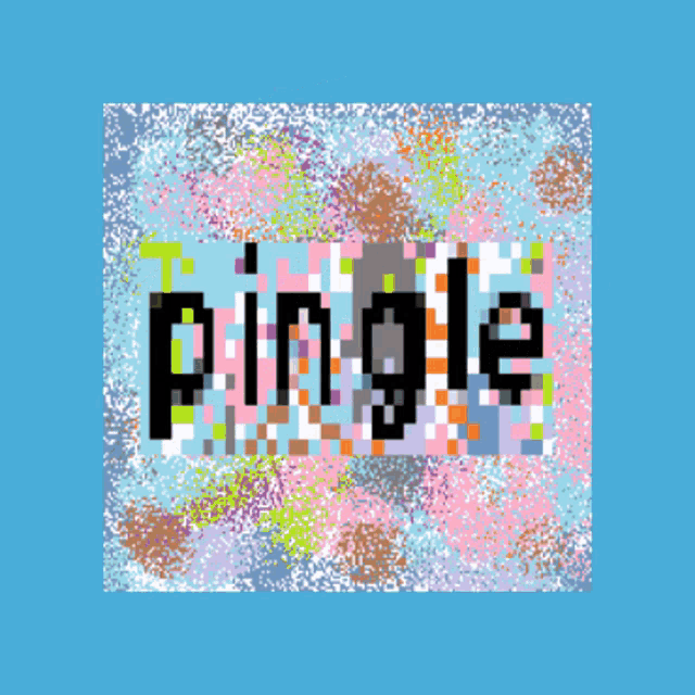 the word pingle is displayed on a colorful background
