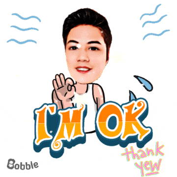 a cartoon of a man giving an ok sign and the words i 'm ok