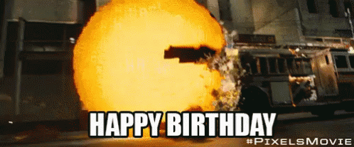 Happy Birthday Pacman GIF - Happy Birthday Pixels Movie Pacman GIFs