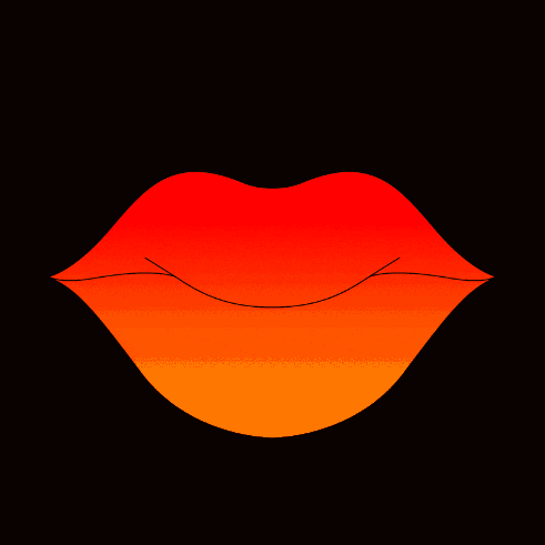 a drawing of a woman 's lips with a smile on it