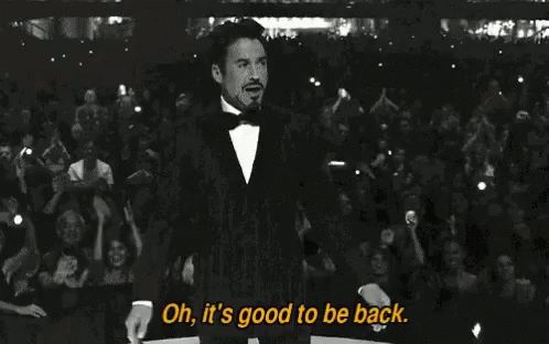 Oh Its Good To Be Back Robert Downey Jr GIF - Oh Its Good To Be Back Robert Downey Jr Rdj GIFs