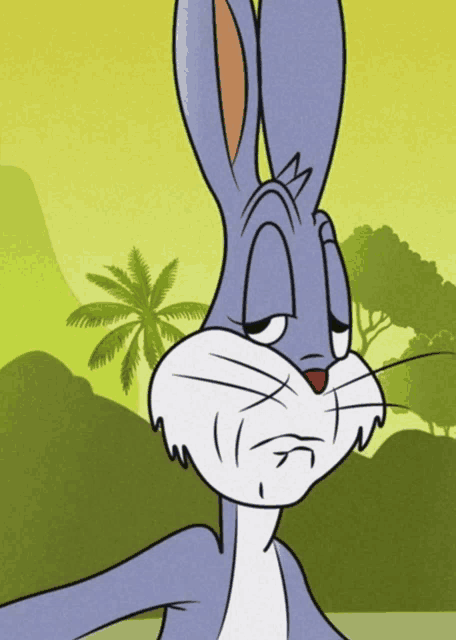a cartoon of bugs bunny making a funny face