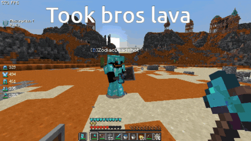 a screenshot of a video game that says took bros lava on it