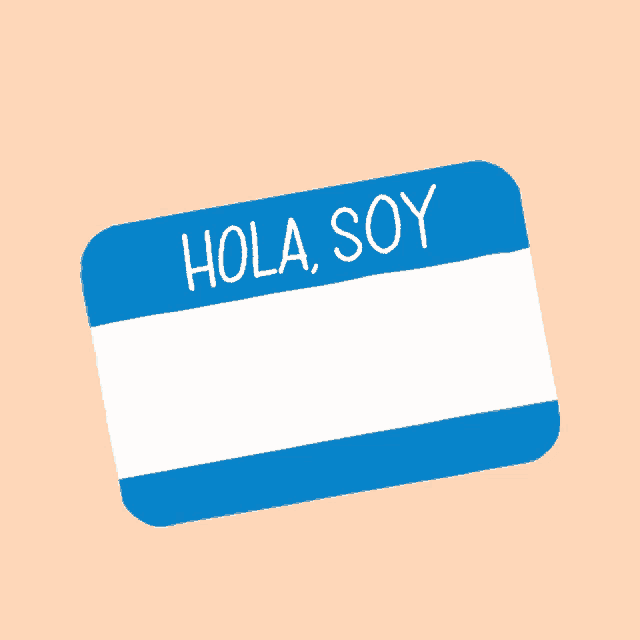 a name tag that says hola soy # mailready