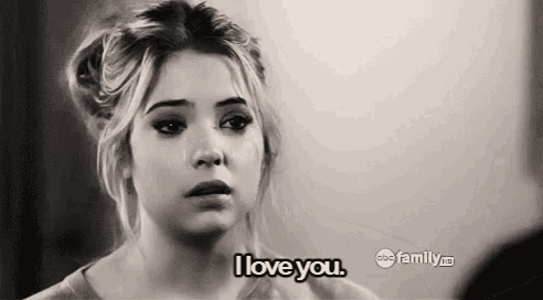 a woman is crying and saying `` i love you '' .