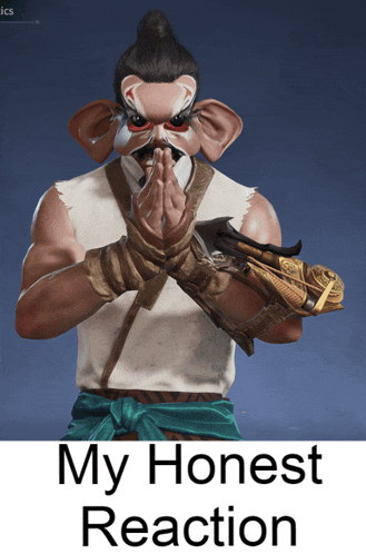 a picture of a man with a mask and the words " my honest reaction " on the bottom