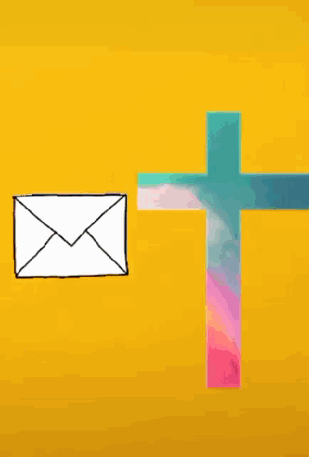 a neon sign with a cross and envelope that says o verdadeiro foi definido ma cruz não por um poema josemar bessai