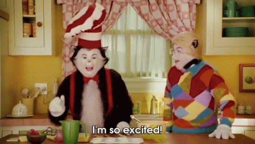 I'M So Excited- Cat In The Hat  GIF - Doctor Seuss Mike Myers Im So Excited GIFs