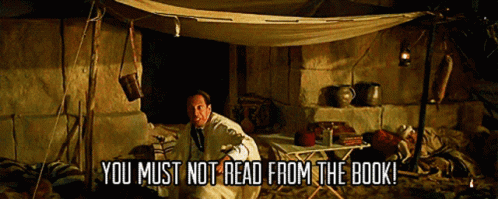 You Must Not Read From The Book No GIF - You Must Not Read From The Book No Shout GIFs