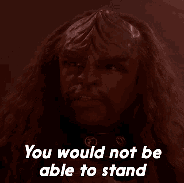 You Would Not Be Able To Stand Worf GIF - You Would Not Be Able To Stand Worf Star Trek GIFs