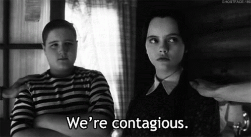 Contagious Wednesday GIF - Contagious Wednesday Addams GIFs